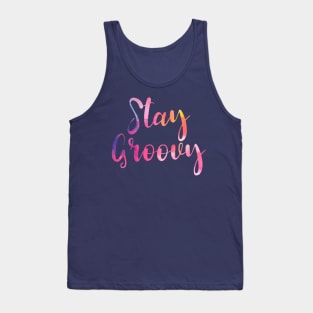 Colorful Stay Groovy T-shirt Tank Top